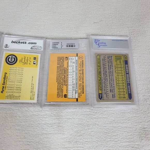 Baseball Cards Lot BCCG EGS Beckett Mint 1989 1990 1987 1985 Gem Jackson Bonds - Picture 5 of 13